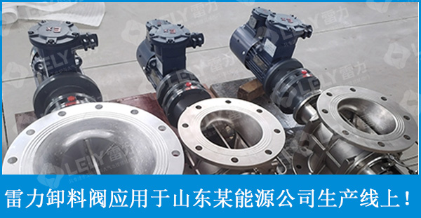 雷力卸料閥用于山東某能源公司生產(chǎn)線進(jìn)料、出料口